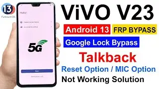 Vivo V23 FRP Bypass Android 13 | Vivo V2130 FRP Unlock Android 13 | Vivo V23 Google Account Bypass |