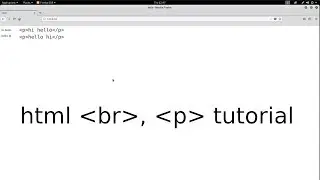 Html br, p tag tutorial