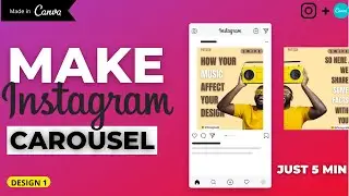 How To Make Instagram Carousel With Canva | Tutorial | Design 1 |