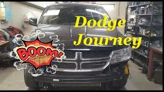 Dodge Journey после ДТП ( вытяжка на стапеле ) часть 2