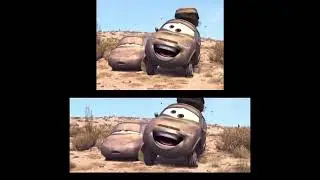 Cars After Credits Scene Fullscreen and Widescreen comparison