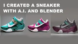 I created a Sneaker using AI and Blender