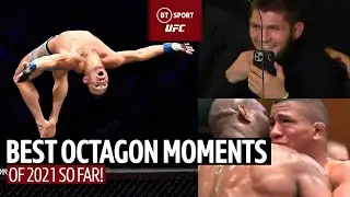 The Best Octagon Moments in the UFC in 2021 so far! Coach Khabib, Respect and Miley Cyrus!