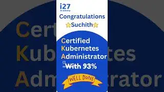 Congratulations Suchith for acing Certified Kubernetes Admin exam with an outstanding 93%