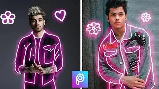 Picsart Neon Outline Effect | Picsart Editing Tutorial | PICSART EDITING 2020