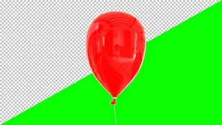 Футаж на зеленом фоне — Воздушный шарик