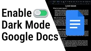 How to make google docs dark mode on pc
