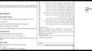 Packet Tracer 2.5.3 - Propagate a Default Route in OSPFv2 (NET 225)