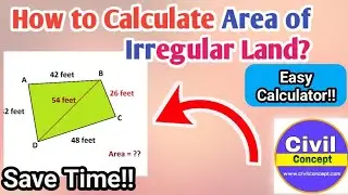 How to calculate irregular land area? Online Calculator