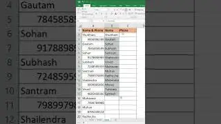 Divide Text and Numeric Values using Go To Spacial in Excel 