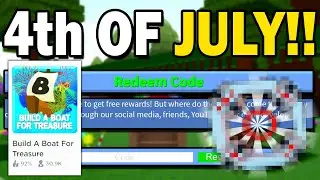 4th of JULY CODE!! (REDEEM QUICK) | Build a Boat for Treasure ROBLOX