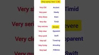 Word to use Instead of Very 😍😍 #shorts #english #viral