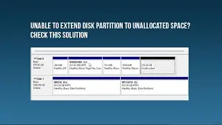 Solution - Unable to extend partition- unable to use unallocated space 