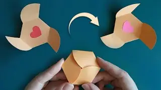 Волшебный конверт ✨ Оригами Фокус с бумагой: сердечко меняет цвет ✨ Origami Magic Trick Toy DIY