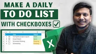 How To Make A Daily To Do List In Excel with Checkboxes