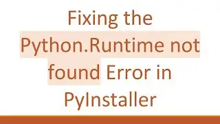 Fixing the Python.Runtime not found Error in PyInstaller