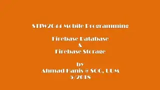 Basic Android Firebase Storage and Firebase CRUD Database operations