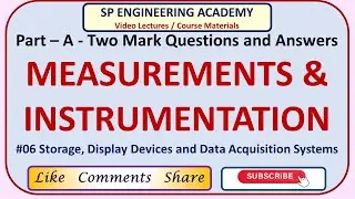 Measurements - Storage, Display Devices and Data Acquisition Part A - Two Mark Questions and Answers