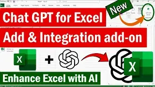 GPT add-on for Excel | How to add chat GPT to excel | How to use chat GPT in excel |OpenAI for excel