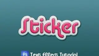 Create 3D sticker text effect in photoshop | Quick and simple