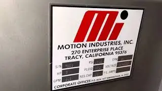 Motion Industries 5HP 7556 Hydraulic Pump 1700 PSI 4.5 GPM 10 Gallon Tank