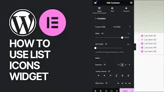 How To Use Elementor WordPress Plugin List Icons Widget? Free