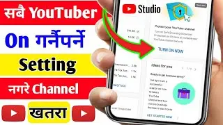 YouTube important Setting 2023 || How to Sesure Youtube Channel || Youtube Ko Jaruri Setting On Now