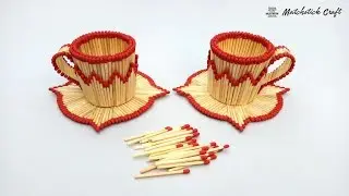 Matchstick Art and Craft Ideas | New Design Diy Matchstick Tea Cup