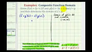 Ex 1:  Domain of a Composite Function - No Restrictions