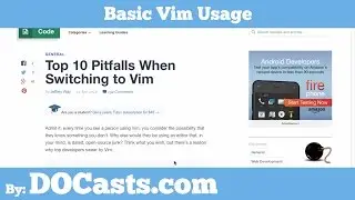 Basic Vim Usage | DOCasts | Digital Ocean Screencasts |