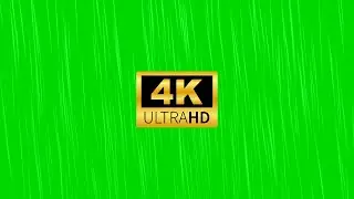 4K Rain Green Screen Overlay