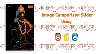 How to create Image Comparison Slider Only HTML CSS JavaScript @mobilewithcode