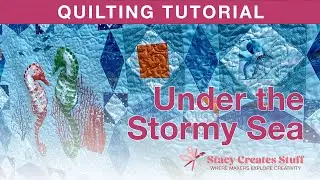 Under the Stormy Sea Quilt Tutorial ft. Riley Blake Free as the Ocean Pillow Panels