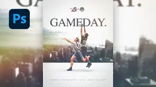 Simple Gameday Sports Graphic Design | Step-by-Step Photoshop Tutorial