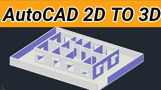 AutoCAD 3D House Design - Part 1 - 2D Plan to 3D Conversion