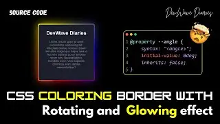 How to Create CSS Multi Color Border Animation with Glowing Effect | 