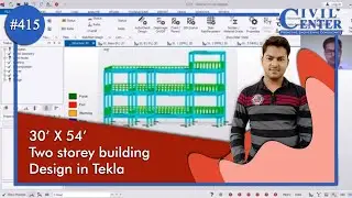 Two Storey Building design in Tekla Structure Designer || G+2 Building Design || Real Project Part 1