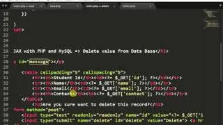 Delete Data from MySQL Database using jQuery + AJAX + PHP