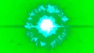 Light Blue Fire Ring Effect (green screen)