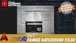 AutoCAD How To Change Background Color