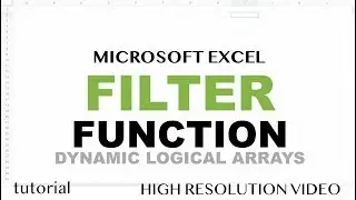 Excel - Filter Function Tutorial - Dynamic Arrays, Multiple Criteria, Filter to List