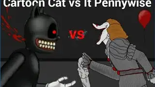 Cartoon Cat vs It Pennywise (DC2 - Drawing Cartoons 2) animations (GusJung Animations Krub !!)