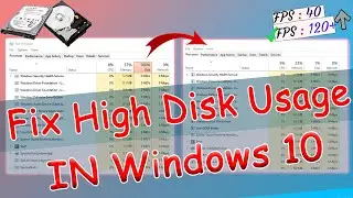 ✅ 100% Disk Usage Fix Windows10 | High Disk Usage Solved | Optimize Hard Disk For Gaming & High FPS