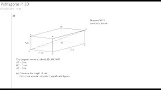 Pythagoras in 3D Exam Q