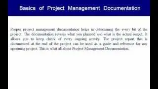 Basics of Project Management Documentation
