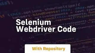 selenium webdriver code