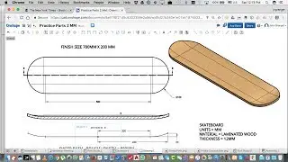 Learn Onshape - Project 20 - Skateboard Deck