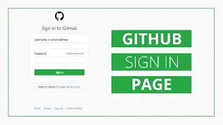 GitHub Sign In Page Using HTML and CSS | GitHub Sign In From