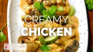 Pollo Cremoso con Champiñones