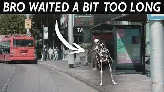 WAITING FOREVER for that BUS!💀 #vfx